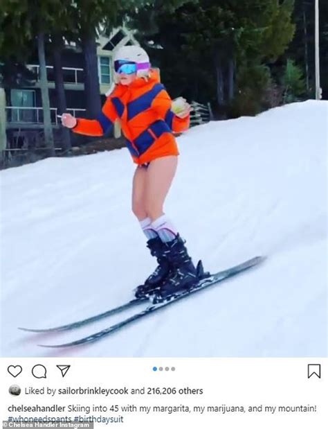 chelsea handler skiing video
